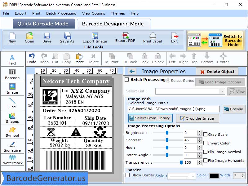Inventory Barcode Generator Software software