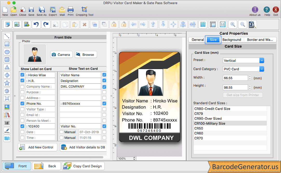 Visitors ID Cards Maker for Mac