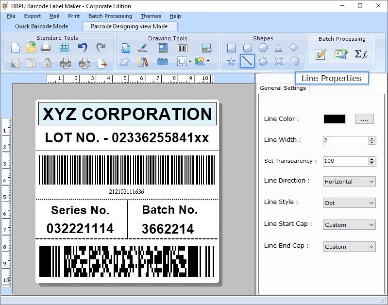 Screenshot of Barcode Label Maker Software 9.2