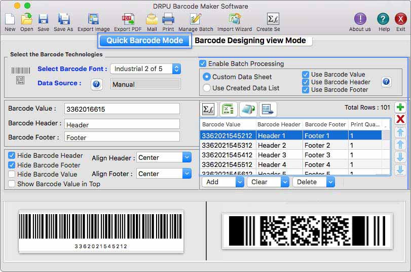 Barcode Generator for Apple Mac OS X
