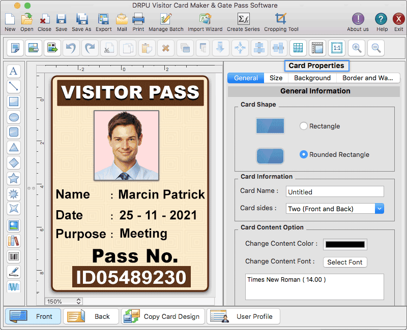 Security Gate Pass Maker for Apple Mac, Visitor ID Cards Creator Tool for MacOS, Apple MacOS Security Card Generator Tool, Apple OS Visitor Gate Pass Maker Program, Mac OS Visitors Security Card Maker Tool, Visitor ID Card Creator Software for Mac