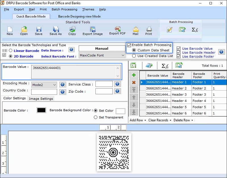 Windows 7 Postal and Shipping Barcode Maker 9.3 full